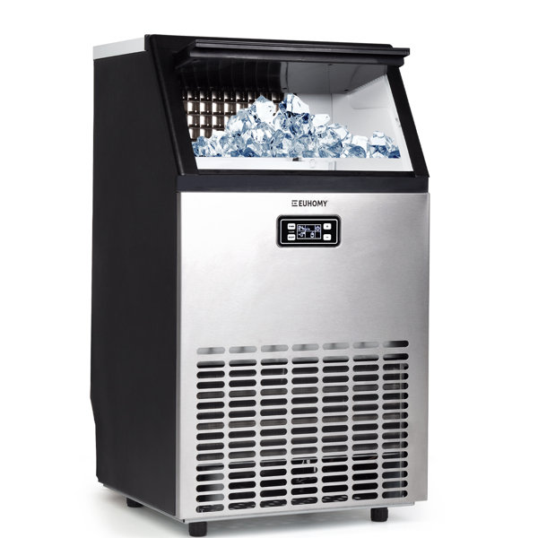 Euhomy Commercial 100 lb. Daily Production Freestanding Clear Ice Maker